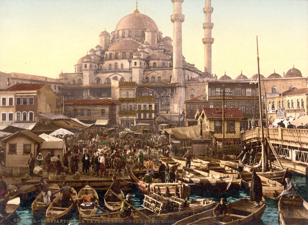 “Yeni Cami and Eminönü bazaar”, Constantinople, Turkey, ca. 1895